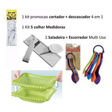 Imagem de 1 Cortador Boleador Legume +1 Colher Medidora +1 Escorredor - KEITA