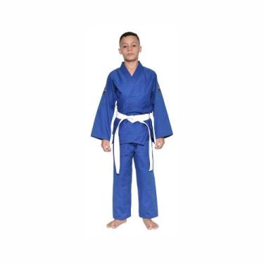 Imagem de Kimono Judô JiuJitsu Reforçado Juvenil marca aranha, Azul, M3
