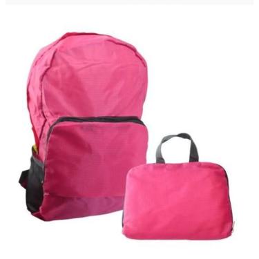 Imagem de Mochila Mala Dobravel Impermeável Viagem Camping - Mundo Thata, Salmão