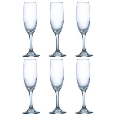 Imagem de Conjunto 6 Taças de Vidro 180ml Champagne Luxo Chic, Taça champagne