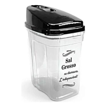Imagem de Saleiro Grosso Com Tampa Multiuso Plástico 836ml Livre Bpa - Nitron