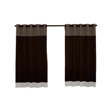 Imagem de Cortina para sala ou quarto 2.80x1.60m na cor Marrom Rose - EMPÓRIO DO