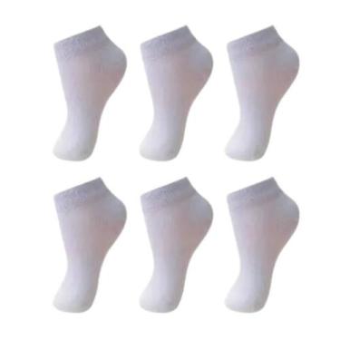 Imagem de Kit Com 12 Pares De Meias Infantil Juvenil Unissex - Naimus, Kit branc