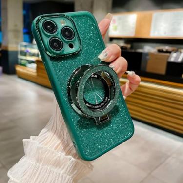 Imagem de HAONANDE Capa com glitter magnético para Honor 200 Smart/Honor X7C, capa de telefone transparente com revestimento de luxo fofa brilhante brilhante para mulheres e meninas, capa transparente com