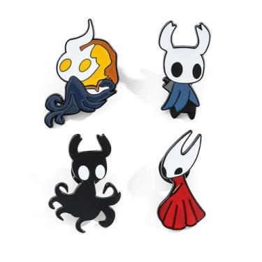 Imagem de Pinos de metal esmaltados Hollow Knight, broche de abelha de jogo de aventura, decoração criativa de jogo clássico, acessórios para cosplay, presentes, 1.0 Inches, Esmalte, Sem Pedra Preciosa