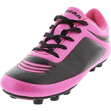 Imagem de Vizari Infinity FG Chuteira de futebol (bebê/criança pequena/criança grande), Rosa/preto, 5 Big Kid
