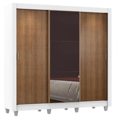 Imagem de Guarda Roupa Lyon 3 Portas com Espelho e 2 Gavetas Madesa