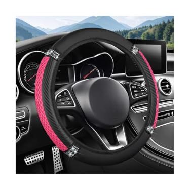 Imagem de FALVFUN Capa de volante de carro brilhante, protetor de volante de veículo com strass elástico elástico de 38 cm, capa protetora interior automotiva antiderrapante, universal para caminhões SUV RV