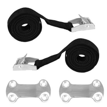 Imagem de Kit de amarração para refrigerador universal, tiras de amarração com fivela de came para coolers YETI & RTIC para evitar derrapagens e batidas em reboques de chassi de caminhões de convés de navio