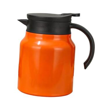 Imagem de DimyFew Chaleira com Isolamento a Vácuo, Jarra de água Quente com Filtro, Bule Removível com Tampa, Garrafa Térmica para Cafeteiras, Ideal para Viagens, laranja