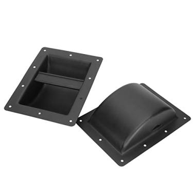 Imagem de SUNGOOYUE Alça de Alto-falante de Aço Profissional, 6,4 X 8,7 Polegadas, Construção Laminada a Frio, 10 Furos para Parafusos, Preta, para Equipamento de áudio de Palco, Pacote Com 2