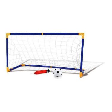 Imagem de Kit Jogo de Futebol Chute a GOL com Trave Grande DM TOYS DMT5075