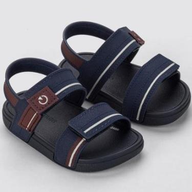 Imagem de Sandália Menino Cartago Mini Dakar II /Bordô/Bege 12288-Masculino