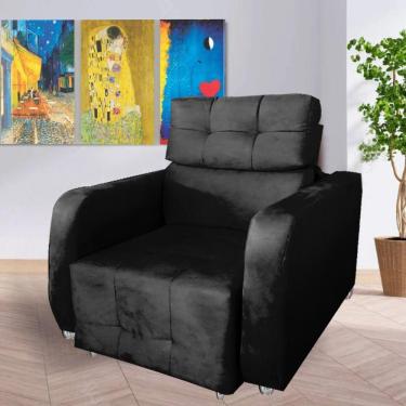 Imagem de Poltrona Retratil e Reclinavel Safira Preto