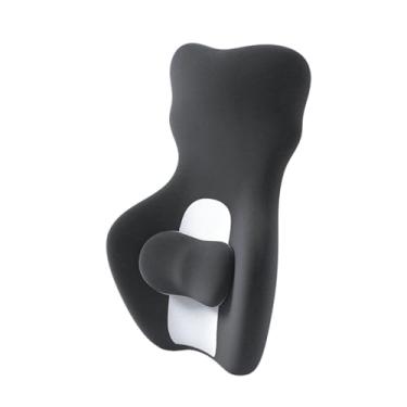 Imagem de KiBcsLic Almofada de espuma viscoelástica para apoio da cintura, apoio para as costas, almofada de assento leve e respirável para sala de estar, acessórios de, Deep Gray a