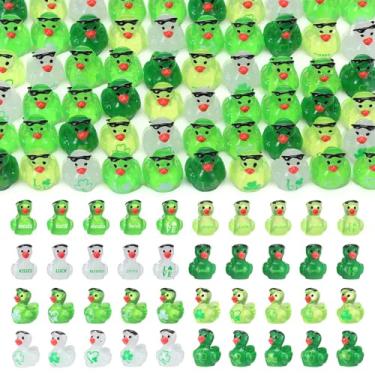 Imagem de Arrowbash 100 Pcs St. Patrick's Day Resin Ducks Green Small Little Resin Ducks Bulk to Hide Tiny Miniature Figures for Micro Garden Landscape Decoration Adults Craft Party Favors