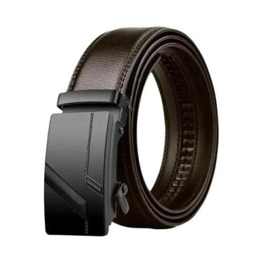 Imagem de Cinto De Negócios Masculino Em Couro PU Preto Com Fivela Automática Pa