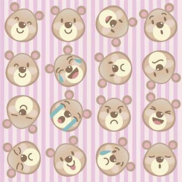 Imagem de Papel De Parede Infantil Ursinho Divertido