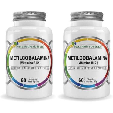 Imagem de 2x Metilcobalamina (Vitamina B12) 60 Caps de 500mg Flora - Flora Nativ