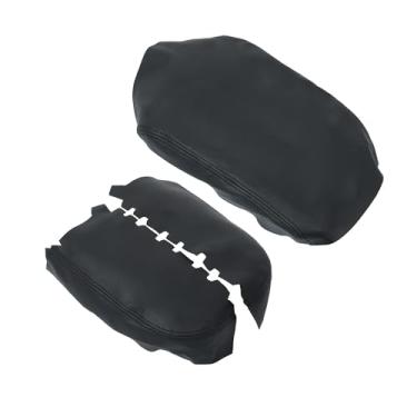 Imagem de Unifizz 1 conjunto de capa de apoio de braço para console central capa de apoio de braço almofada de substituição de couro de microfibra para Honda Pilot 2009 2010 2011 2012 2013 2014 2015 capa de