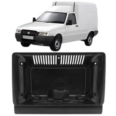 Imagem de Moldura 9 Polegadas Fiorino 1996 à 2013 Preta Painel Central Multimidia