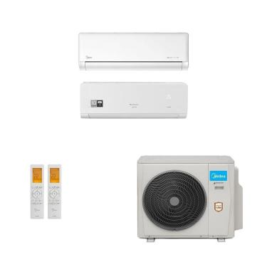 Imagem de Ar-Condicionado Multi Split Inverter Midea 18.000 (1x Evap HW 9.000 + 1x Evap HW 12.000) Quente/Frio 220V								