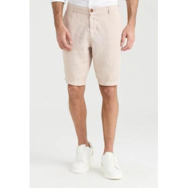 Imagem de Bermuda Docthos Middle Linho Tinturada, 005 bege, 46
