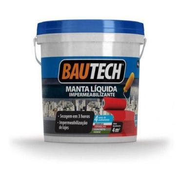 Imagem de Bautech Manta Liquida 4kg Impermeabilizante Laje Telha Chão, CINZA CON