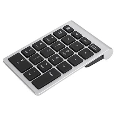 Imagem de Luqeeg Mini Teclado Sem Fio 22 Teclas Teclado Numérico USB Plug and Play, 80 Horas de Uso para XP, Velocidade de Recuperação Rápida para Estudantes, ABS Iron Grey (#11)