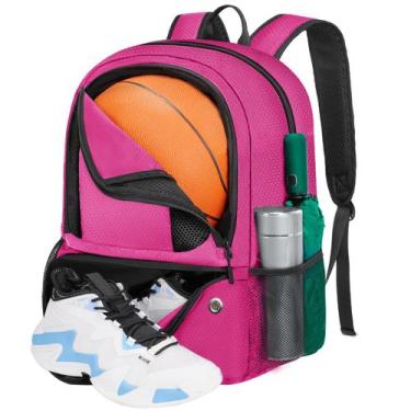 Imagem de Mochila de basquete YOREPEK leve para meninos rosa
