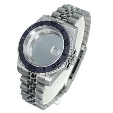 Imagem de FEIYASHI Caixa de relógio de vidro safira de luxo para NH35 NH36 substituição 28,5 mm movimento de relógio de aço inoxidável peça de reparo de iate, tampa inferior de vidro 3, For ETA2824 PT5000