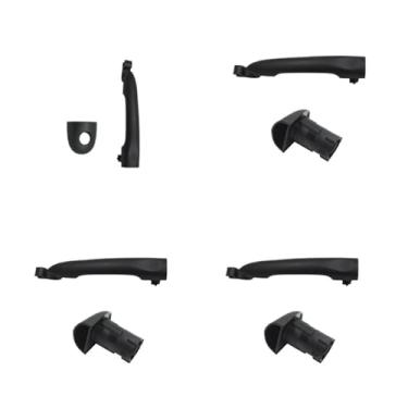 Imagem de Maçaneta externa com sensor, cor prata, modelo 806B08422R, compatível com Fluence Megane, cor preta, maçaneta externa comum para abertura de portas.(Black-for fluence,Front left)