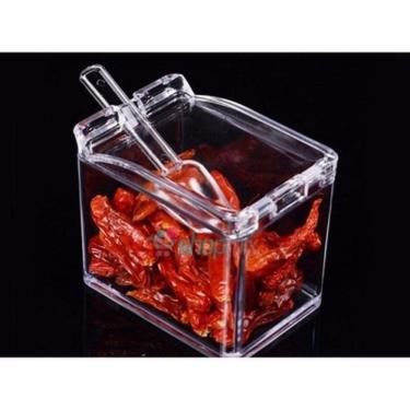 Imagem de Porta Condimentos E Temperos Acrílico   Crystal 4 Potes