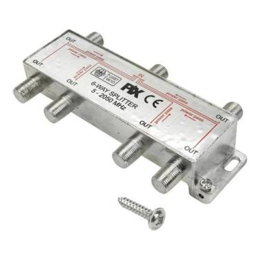 Imagem de Divisor De Sinal Alta 5-2050Mhz 1X6 Antenas Coletiva E Net
