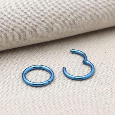 Imagem de Piercing Argola Articulada Click 1.2mm em Titânio Light Blue 36v - M2 