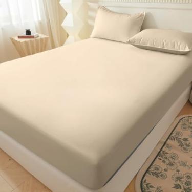 Imagem de Jogo de lençol com de 02 03 Preço Não Desbota Conjunto de Capa de Colchão Solteiro Casal Queen King(AVELA,SOLTEIRO)