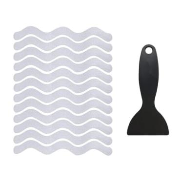 Imagem de Adesivos de Banheira 24 PCS PEVA para Bainha e Chuveiro com Raspa Banheiras Banheiro Pisos Salas Escadas