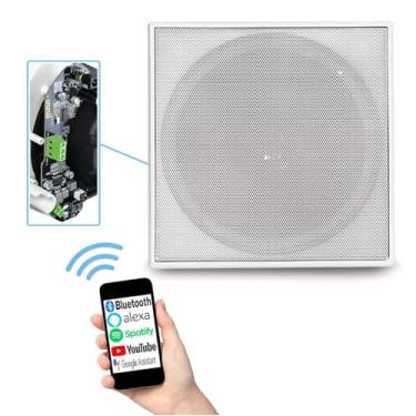 Imagem de Arandela Quadrada Branca Ativa Tweeter 70W 8Ohms Bluetooth Bivolt Orion - 2LSAT78QB