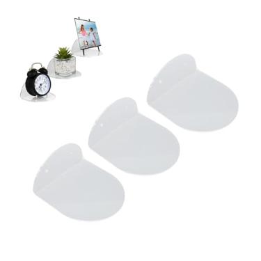 Imagem de POCREATION 3 Unidades de Prateleiras Flutuantes de Acrílico, Suporte de Exposição para Alto-falantes Montados na Parede Com Design, para Câmera de Bebê, Pequeno Despertador e Decoração de
