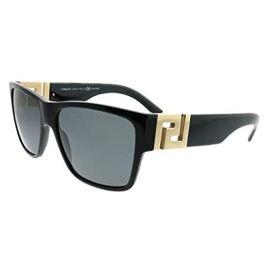 Imagem de Versace Masculino Óculos de Sol, Armação Preta, Cinza Escuro - Lentes Polares, 59 Mm