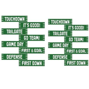 Imagem de Conjunto de recortes de placas de rua de futebol com 16 peças, placa de pôster de futebol e decorações de armário para meninos, placa de dia de jogo