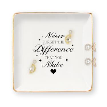 Imagem de Presentes de agradecimento para mulheres – Presentes de despedida de despedida para colegas de trabalho deixando chefe professor presente de agradecimento voluntário para mulheres bandeja de joias de