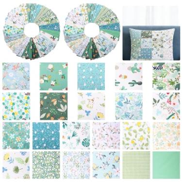 Imagem de 126 pacotes de berloques para acolchoamento, tecido de estampa floral de algodão macio e respirável, quadrado 12 x 12 cm, suprimentos de estofamento pré-cortados para costura, bricolage, patchwork