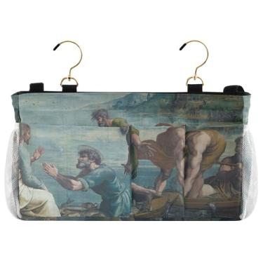 Imagem de TSENQUE Raphael Miraculous Fishes Suporte de cama de beliche para dormitório, bolso de cabeceira, suporte remoto personalizado para cama