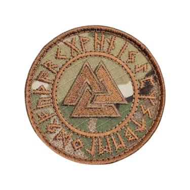Imagem de Compatível com Valknut Viking Norse Runic Heathen Pagan Odin God Rune Morale Tactical Fastener Patch (Multicam)