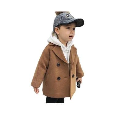 Imagem de Jaqueta De Lã Coreana Para Crianças De 2 a 6 Anos Outono Inverno Dupla