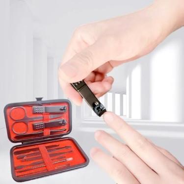 Imagem de Conjunto de cortadores de unha, conjunto profissional de manicure e kit de pedicure com estojo de viagem, material de meia e presente de Natal para homens e mulheres