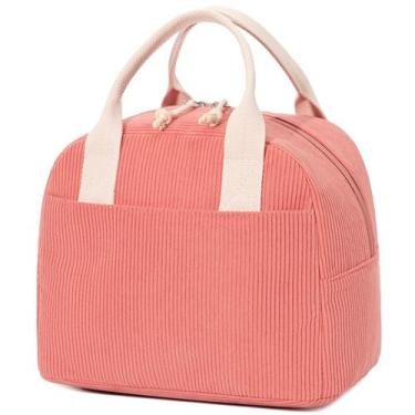Imagem de Lancheira LOVELYWIND Corduroy isolado 27x19x20 cm rosa