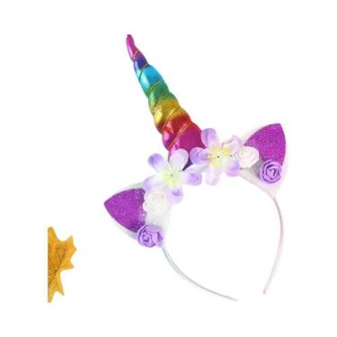 Imagem de Tiara De Unicórnio Para Meninas, Acessório De Cabelo Para Festa De Hal