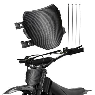 Imagem de Placa de matrícula para Ebike, placa frontal universal para Surron Light bee x/s Talaria Sting mx4/mx3/xxx VIPCOO H3 Electric Dirt Bike Padrão de fibra de carbono